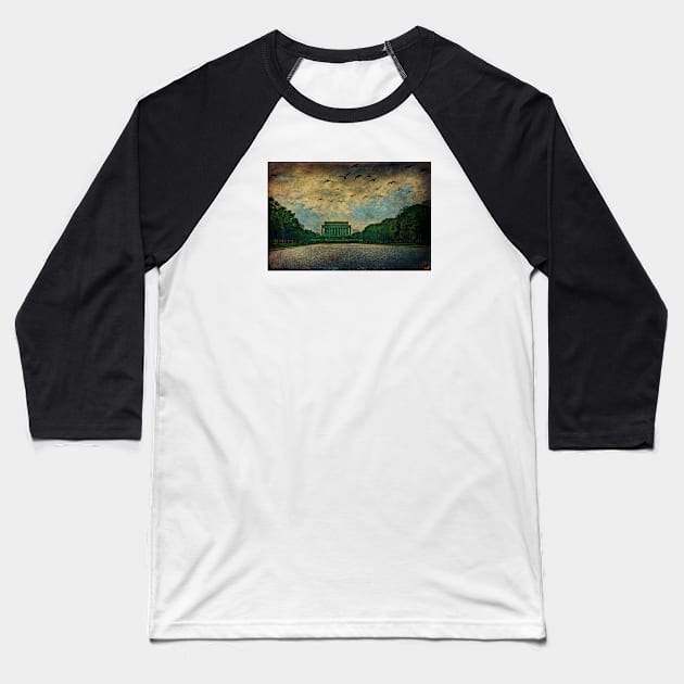 The Lincoln Memorial, Washington D.C. Baseball T-Shirt by Chris Lord